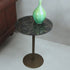 Accent Table with Brass Inlay